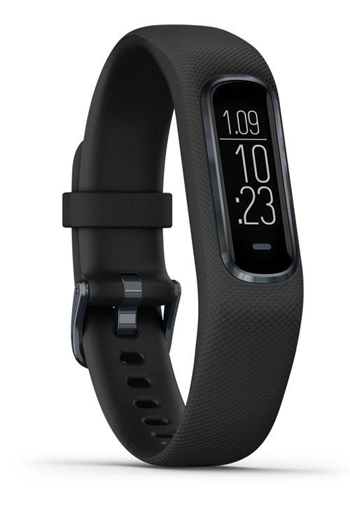 Bracelet connecté Garmin Vivosmart 4 Gris avec Bracelet Noir Taille S/M