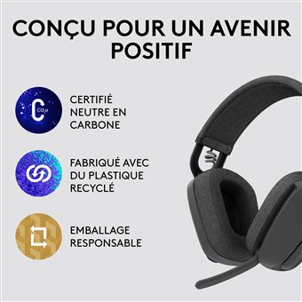 Casque PC sans fil Bluetooth Logitech Zone Vibe 100 Graphite