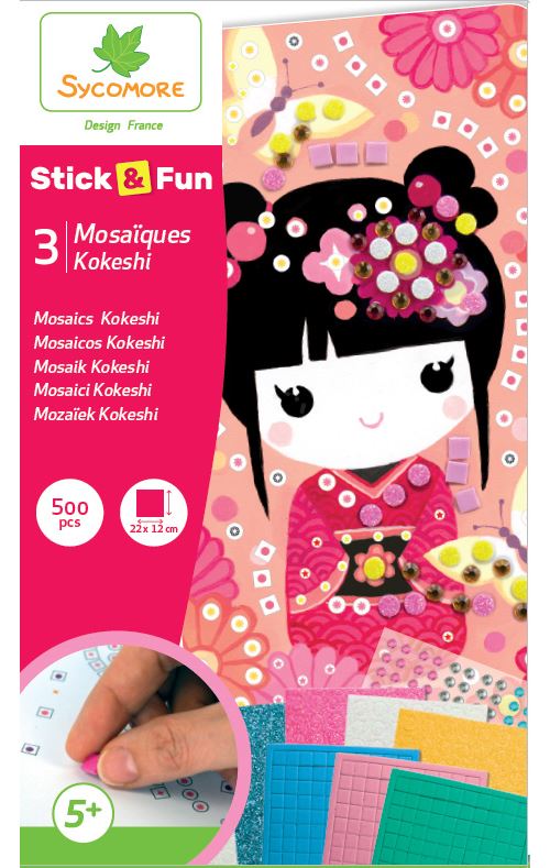 Jeu créatif Stick N Fun mosaïques Kokeshi 500 pièces