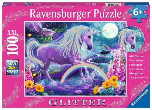 Puzzle 100 pièces : Collection Paillettes : Licorne scintillante Ravensburger France - vue 2
