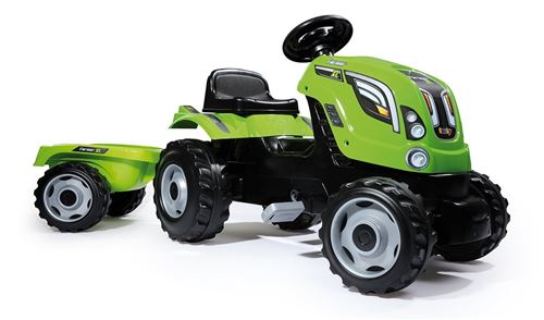 Tracteur Smoby Farmer XL Vert avec remorque