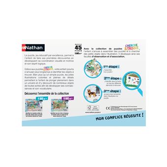 Puzzle enfant 45 pièces Nathan Au zoo Cherche et trouve