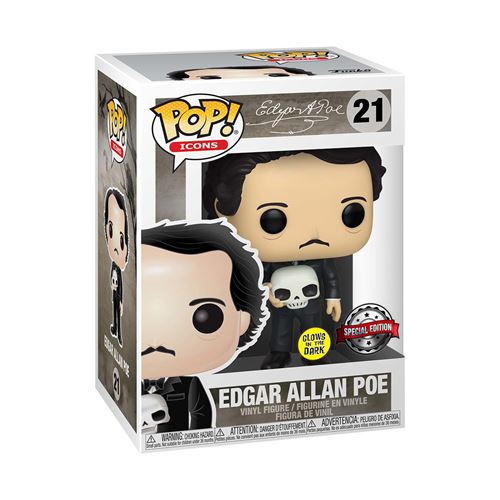 Figurine Funko Pop Icons Edgar Allen Poe with Skull