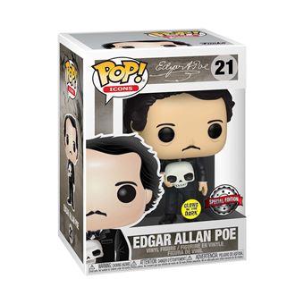 Figurine Funko Pop Icons Edgar Allen Poe with Skull