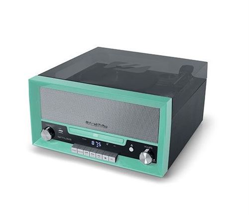 Micro Système CD Muse MT-110 GR Vert et Noir avec Platine Vinyle
