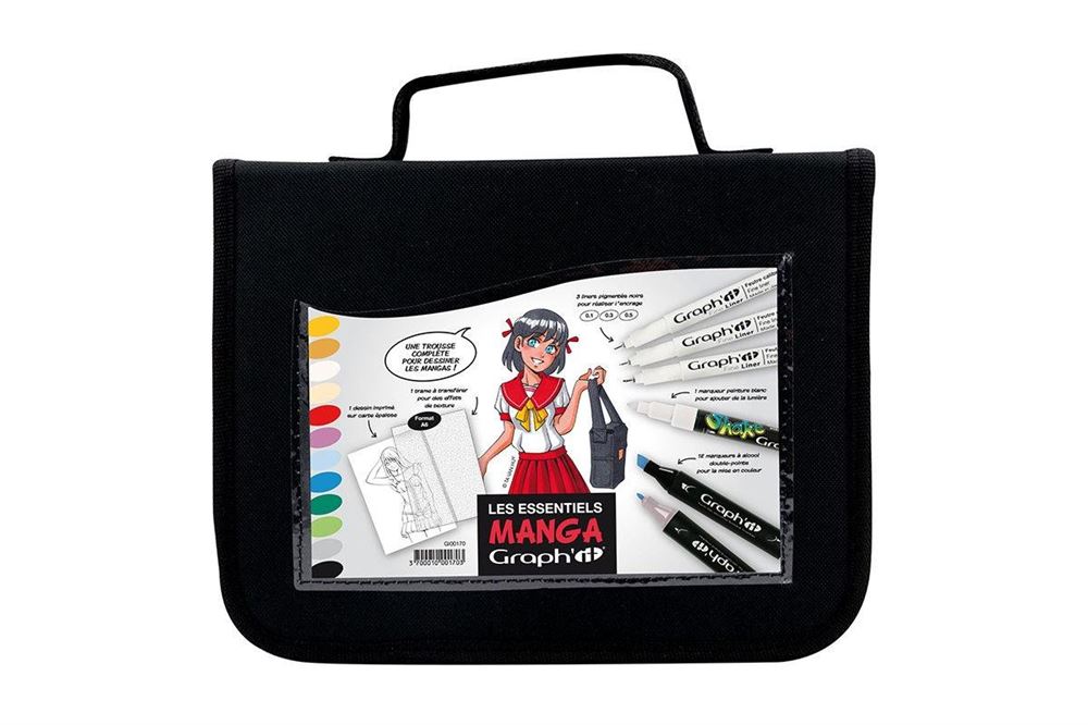 Trame à Transférer Graph’it Pour Dessin Manga - Format A5 - Transfert à Sec Par Frottement - Réutilisable - Compatible Marqueurs Alcool