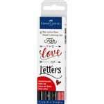 Set de 4 Feutres Faber-Castell Pitt Artist Pens Hand Lettering