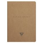 Carnet piqûre textile Clairefontaine Flying Spirit Kraft A5 96 pages Marron