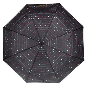 Parapluie Isotoner 3 Sect Manu Cœur Rayé