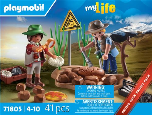 Playmobil My Life 71805 Chercheurs Et Fossiles De Dinosaures