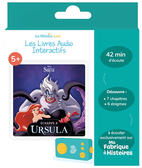 Livre audio interactif Lunii pour Ma Fabrique à Histoires Défi vilain Échappe à Ursula!