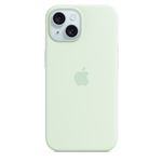 Coque en silicone avec MagSafe pour Apple iPhone 15 Menthe douce