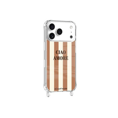 Coque imprimée La coque Française MagSafe Ciao Amore avec anneau Beige pour iPhone 17 Pro Max