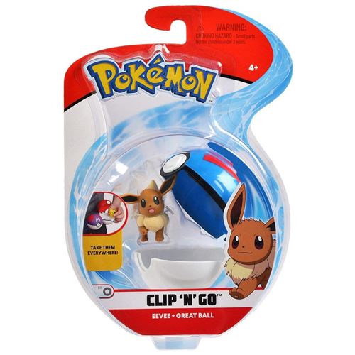 Pokeball Pokémon et Figurine Evoli 5 cm