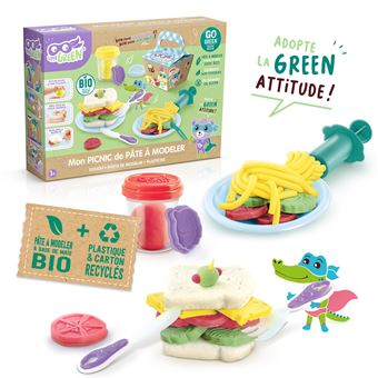 Kit picnic de pâte à modeler Super Green Bio