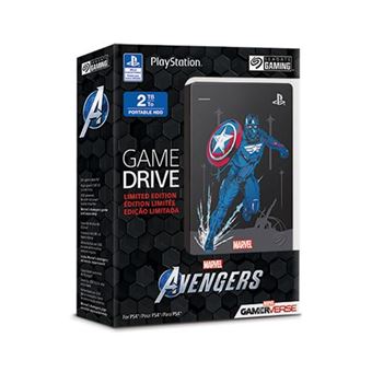 Disque dur externe Seagate Game Drive Marvel Avengers Captain America 2 To pour PS4 Gris