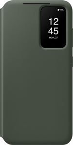 Etui Smart View avec porte-carte pour Samsung Galaxy S23 5G Khaki