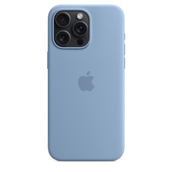 Coque en silicone avec MagSafe pour iPhone 15 Pro Max Bleu d'hiver