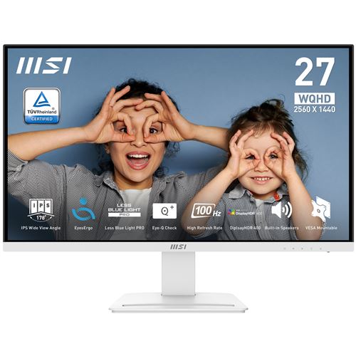 Ecran PC MSI Pro MP273QW E227 WQHD Blanc