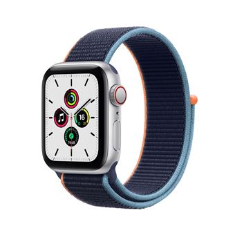 Apple Watch Nike SE GPS Cellular 40 mm Boitier aluminium argente avec boucle sport Marine profond Apple Watch Achat prix fnac