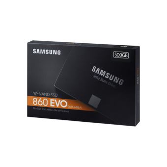 Samsung 860 EVO MZ-76E500B - SSD - chiffré - 500 Go - interne - 2.5 - SATA  6Gb/s - mémoire tampon : 512 Mo - AES 256 bits - TCG Opal Encryption 2.0 -  SSD internes - Achat & prix