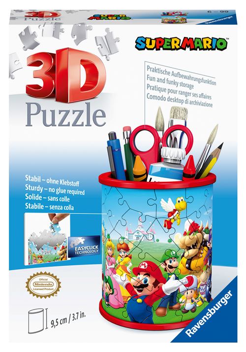 Puzzle 3D Ravensburger Pot à crayons Super Mario