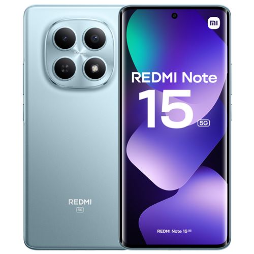 Smartphone Xiaomi Redmi Note 15 6,77"" 5G Double nano SIM 256 Go Bleu État correct - Xiaomi reconditionné disponible sur Fnac