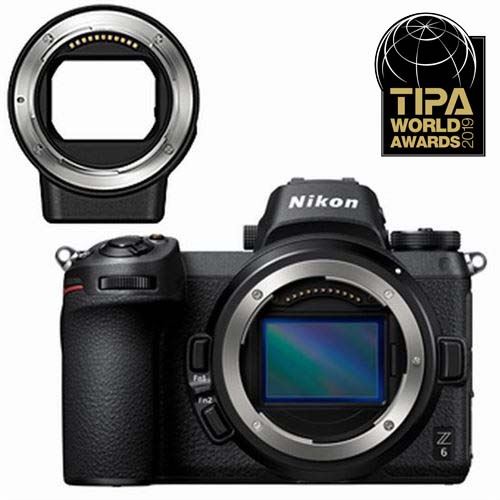 Hybride Nikon Z6 Boîtier Nu Noir + Bague d adaptation pour objectifs Nikkor F