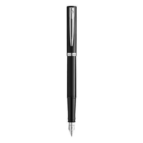 Stylo Waterman Füllfederhalter IMPRESSION schwarzer Lack CT Blau Geschenkbox 1x - vue 1