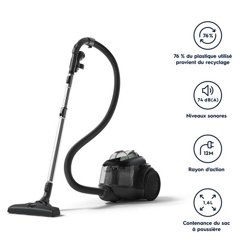 Aspirateur sans sac Electrolux Clean 600 EL61C2GRN 550 W Noir