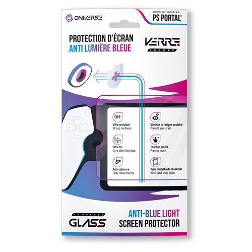 Ecran de protection anti-lumière bleue Oniverse Transparent pour PS Portal