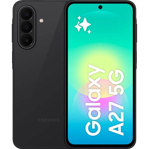 Samsung Noir Galaxy A27 - 5G Smartphone - Double Sim - Ram 8 Go / Mémoire Interne 256 Go - Microsd Slot - Oled Display - 6.7" - 2340 X 1080 Pixels - (120 Hz) - 3 X Caméras Arrière 50 Mp, 5 Mp, 2 Mp - Front Camera 12 Mp