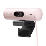 Logitech Brio 500 Webcam HD avec Deux Micros a Reduction de Bruit - Rose