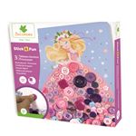 Jeu créatif Au Sycomore Stick et Fun 3 Tableaux boutons Princesses 250 pièces