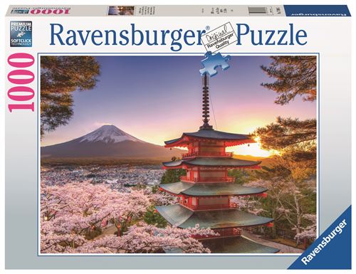 Ravensburger Puzzle Adulte Puzzle 1000 pièces Cerisiers en Fleurs du Mont Fuji Adultes et Enfants à partir de Puzzle de qualité supérieure Paysages & Nature 12000582 - vue 8