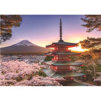 Puzzle Ravensburger Cerisiers en fleurs du Mont Fuji 1000 pièces