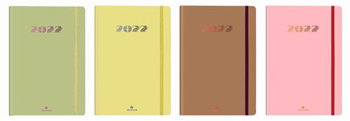 Agenda semainier Oberthur Cachemire 2022 Format 25 Modèle aléatoire