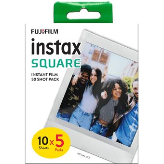 Pack de 50 Films Fujifilm pour appareil photo Instax Square