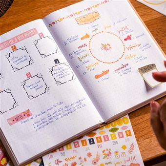 Set personnalisation Toga Bullet journal Fleurs