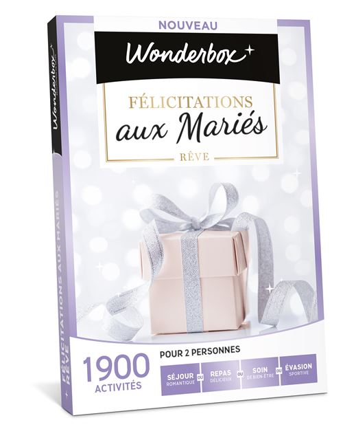 Coffret cadeau Wonderbox Félicitations aux Mariés Rêve