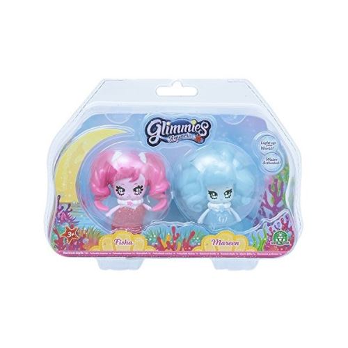 2 Figurines Glimmies Blister Aquaria Fisha et Mareen 6 cm