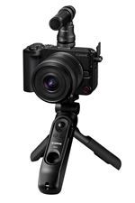 EOS R50 V + Optique RF-S 14-30mm pour Systeme EOS R + Poignee-Trepied HG-100TBR avec commande a distance  Bluetooth + Microphone DM-E100 +  Carte SD 128 GB