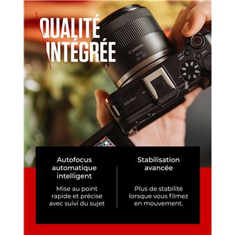 EOS R50 V + Optique RF-S 14-30mm pour Systeme EOS R + Poignee-Trepied HG-100TBR avec commande a distance  Bluetooth + Microphone DM-E100 +  Carte SD 128 GB
