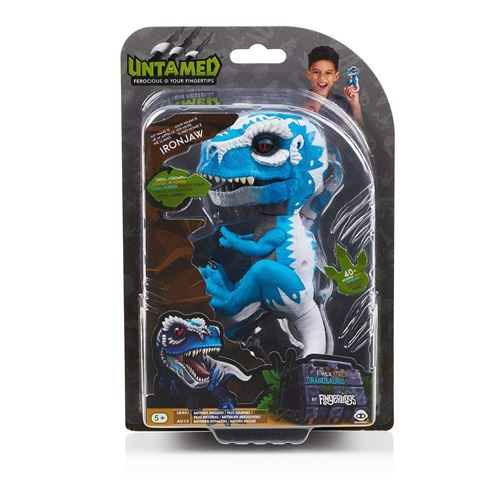 Figurine WowWee Fingerlings Untamed Bébé T-Rex Ironjaw Bleu
