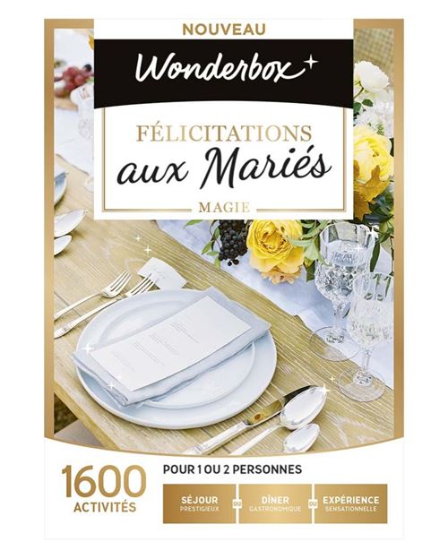 Coffret cadeau Wonderbox Félicitations aux Mariés Magie