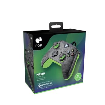 Manette filaire Pdp pour Xbox et PC Néon carbone