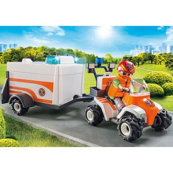 Playmobil City Life 70053 Quad et remorque de secours