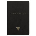 Carnet piqûre textile Clairefontaine Flying Spirit 9 x 14 cm 96 pages Noir