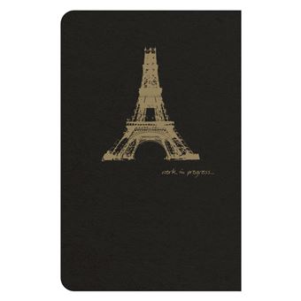 Carnet piqûre textile Clairefontaine Flying Spirit 9 x 14 cm 96 pages Noir