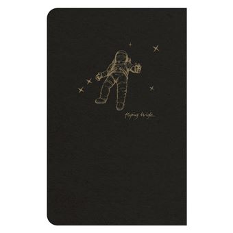 Carnet piqûre textile Clairefontaine Flying Spirit 9 x 14 cm 96 pages Noir